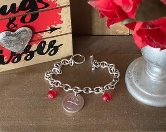 Heart hands charm bracelet