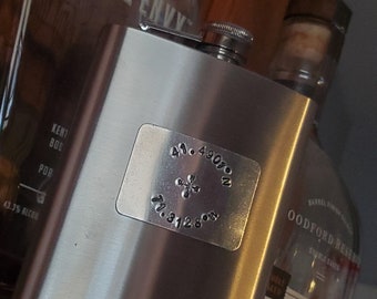 Custom stamped Aluminum Flask