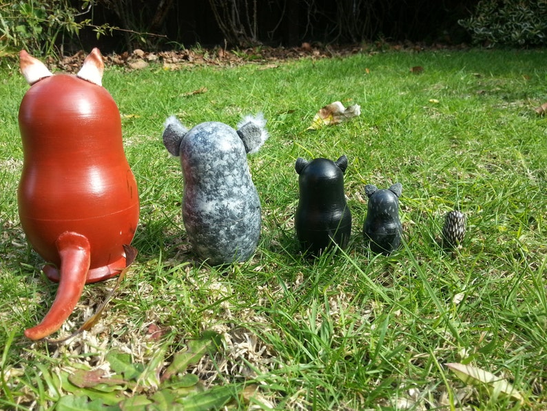 Australian Animals Nesting Dolls Babushka Matryoshka Set of 5 Etsy