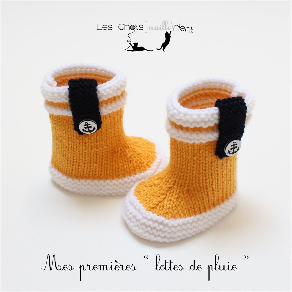 Bottes De Pluie Bebe Bottes De Marin Patron Tricot Etsy Singapore
