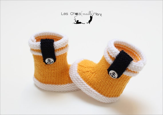 Bottes De Pluie Bebe Bottes De Marin Patron Tricot Etsy