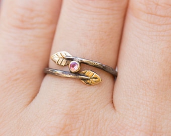 Sapphire ring, engagement ring, pink stone ring, 14k Gold ring, wedding ring, Solitaire Gold Ring, Proposal Ring, flower ring, pink gem ring