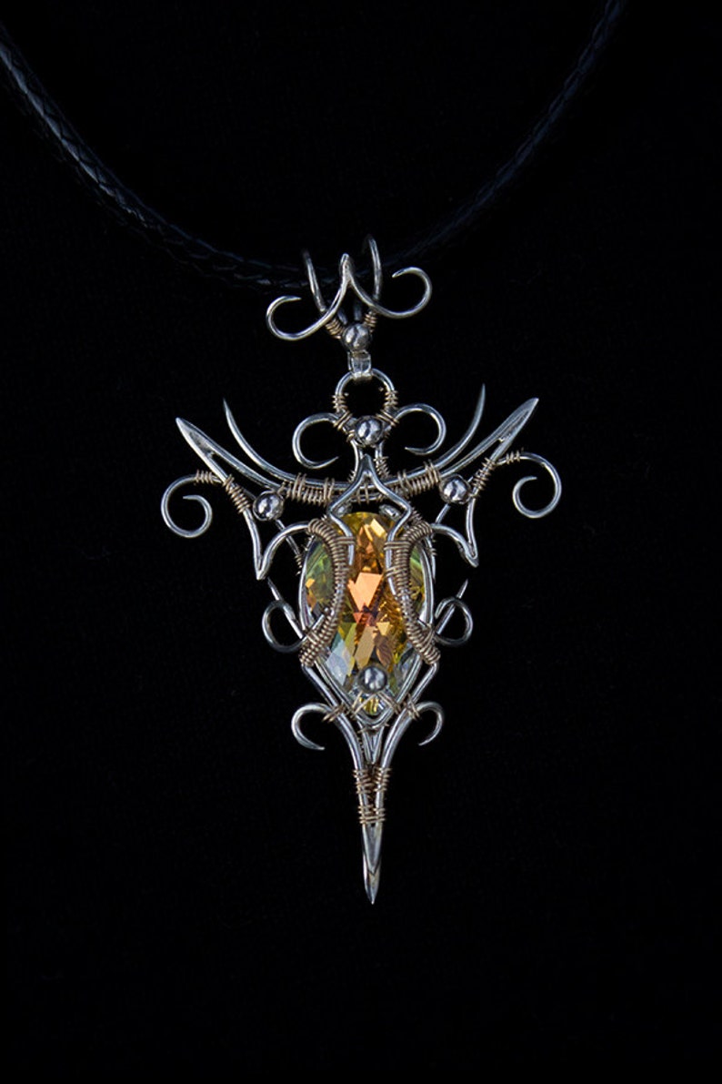 Silver Necklace Fantasy Necklace Elf Jewelry Elfish Lord Etsy