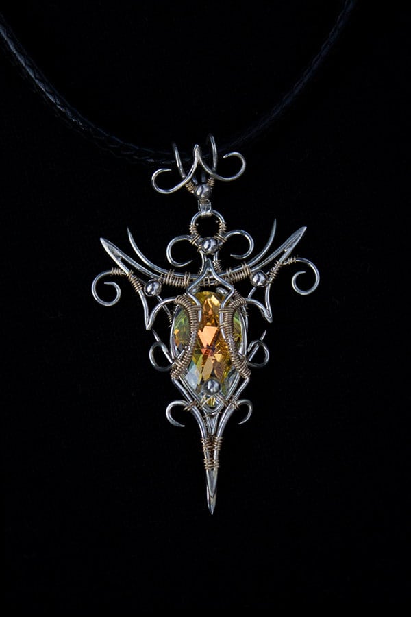 Silver Necklace Fantasy Necklace Elf Jewelry Elfish Lord Etsy