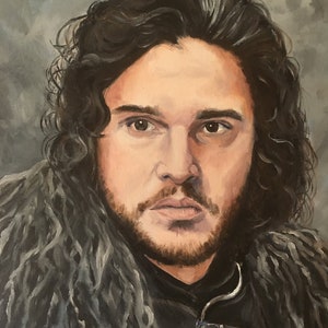 Damn Winter...Game of Thrones, Jon Snow, White Walkers, portrait painting