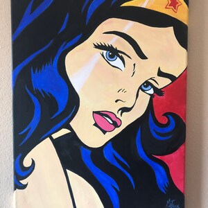 A Woman Wondering...wonder woman, superhero, DC Comics, Justice League, portait painting image 2