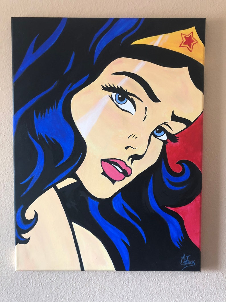 A Woman Wondering...wonder woman, superhero, DC Comics, Justice League, portait painting image 2