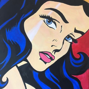 A Woman Wondering...wonder woman, superhero, DC Comics, Justice League, portait painting image 1