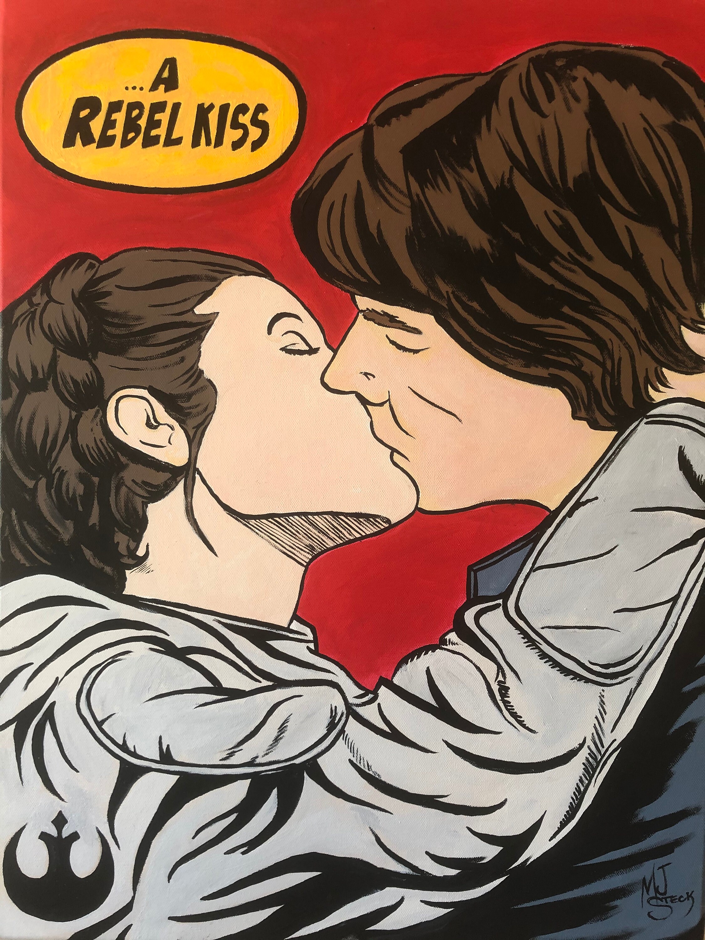 反逆者のキススターウォーズ、ハン・ソロ、レイア姫、肖像画、新た