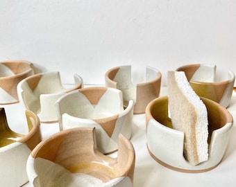 handmade ceramic sponge holder: MADE TO ORDER modern minimal style