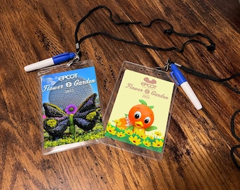 Epcot international flower and garden festival passport lanyard orange bird