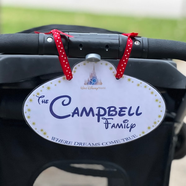 Disney world stroller name tag