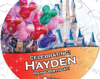 Celebrating Birthday Custom Disney Button
