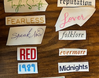 Taylor Swift Lover Era Album Inspired Vinyl Waterproof Stickers 