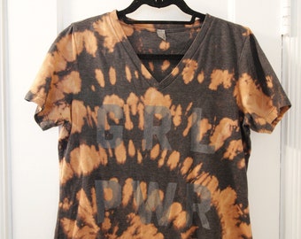 Tye Dye Shirt Gray Stranger Things Reverse Tie Dye Sweatshirt Acid Wash Upcycled