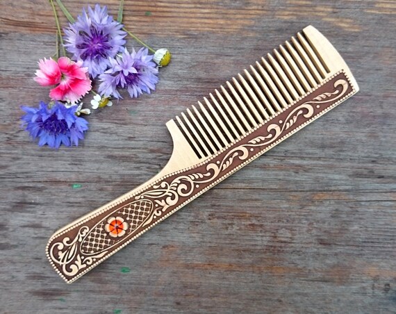 Wooden Hair Comb Wooden Comb Wooden Combs For Hair Hair Etsy