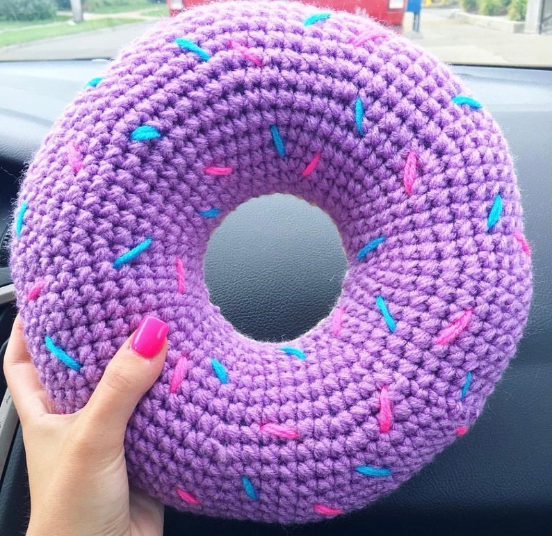 Crochet Donut Pillow Pattern 3 sizes image 3