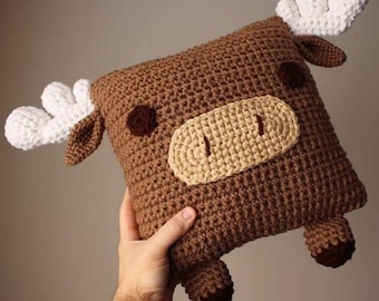 Crochet Moose Pillow Pattern