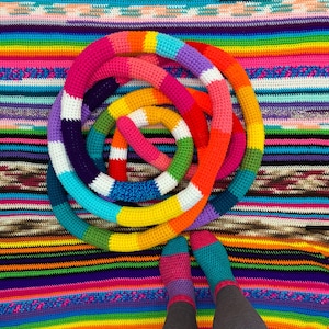 Rainbow Noodle Worms Crochet Pattern