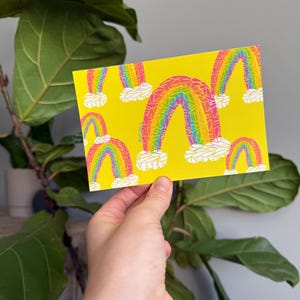Carte postale arc-en-ciel