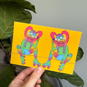 Cartão postal do Clube de Skate Sad Girl