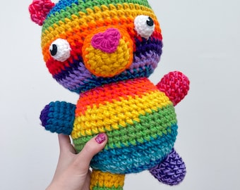 Rainbow Teddy Bear Crochet Pattern