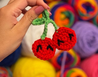 Crochet Cherry Appliqué Crochet Pattern