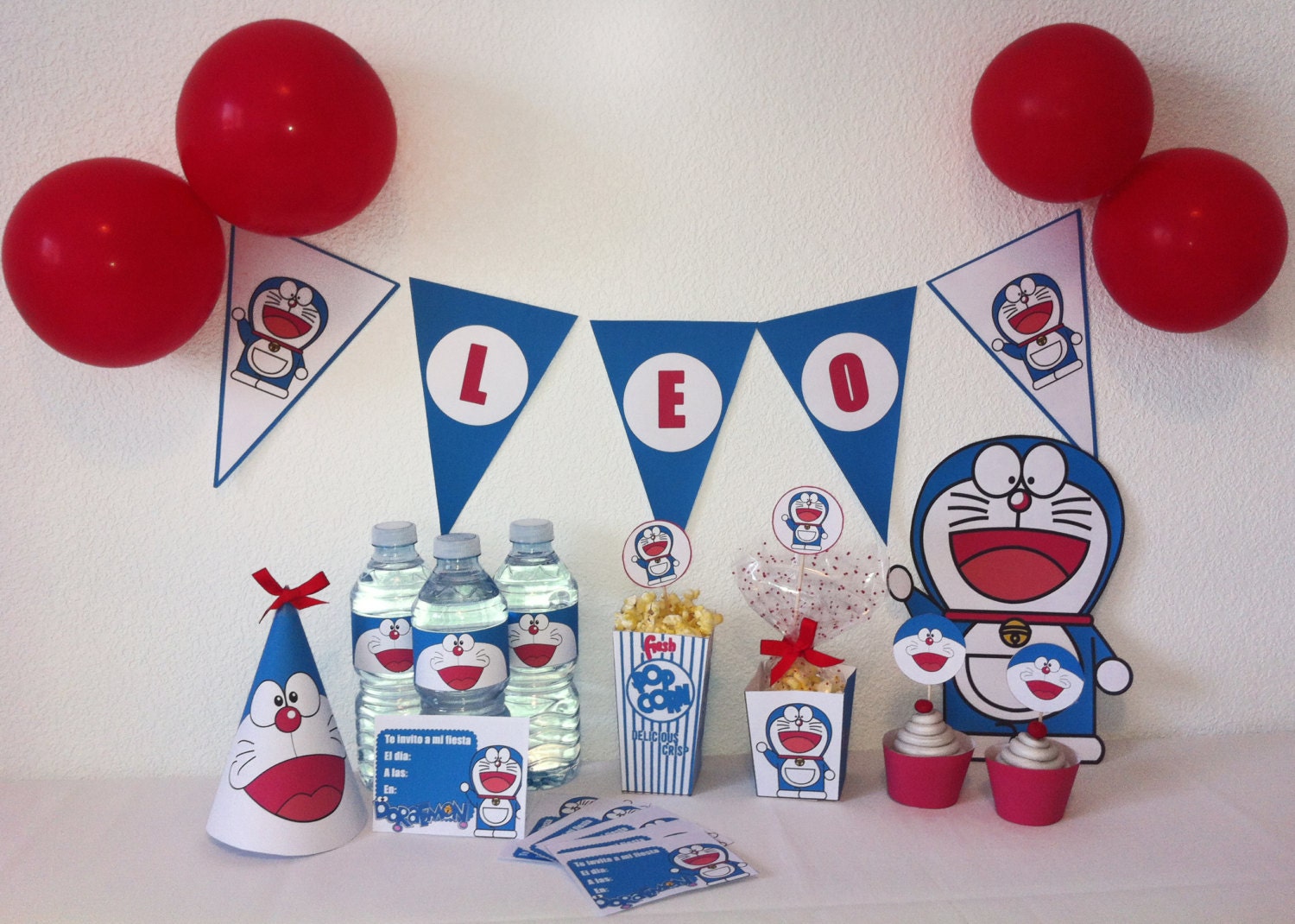Globo de decoración de escena de cumpleaños Juego de globos de caramelo de  Doraemon Kc-001 Feliz Sencillez
