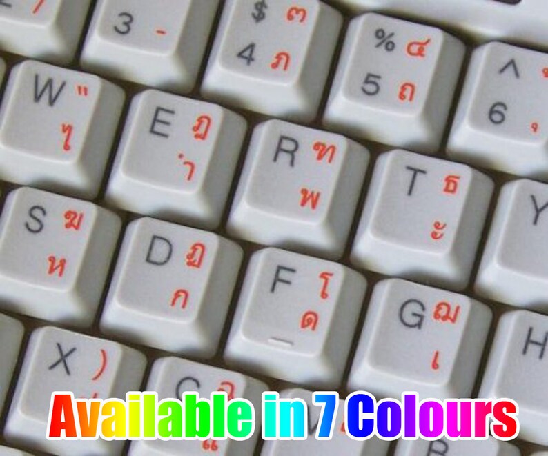 Thai Keyboard Sticker 5 Various Color