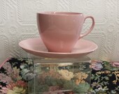 Lovely Vintage 30s Johnson Bros. Cup and Saucer, Rose Cloud Made in England