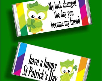 Friend St Patricks Day Candy Bar Wrapper Printable