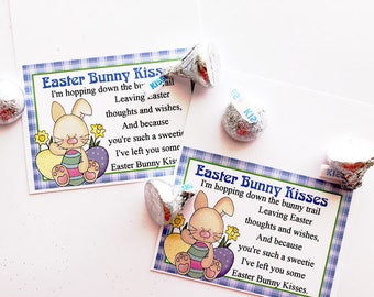 Easter Bunny Kisses Printable Bag Topper