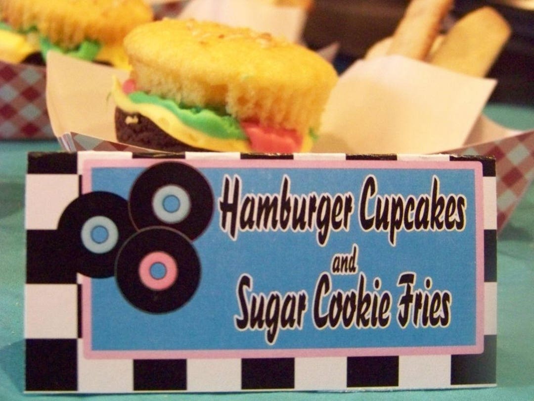 1950s Sock Hop Table/food/place Cards Etsy