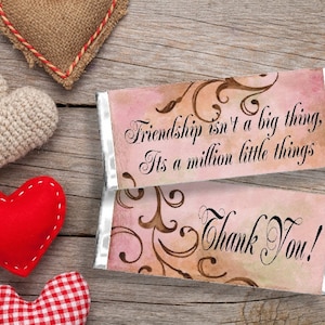 Freundschaft ist nicht eine kleine Sache Candy Bar Wrapper Printable
