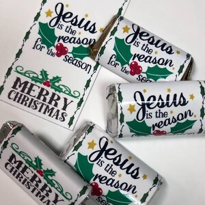 Jesus is the Reason Mini Hershey Christmas Candy Bar Wrapper Printable ...