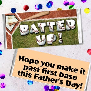 Father’s Day Candy Bar Wrapper Printable, Batter Up Dad Gift, Baseball Dad Candy Bar Card, Instant Download Chocolate Wrapper, Funny Card