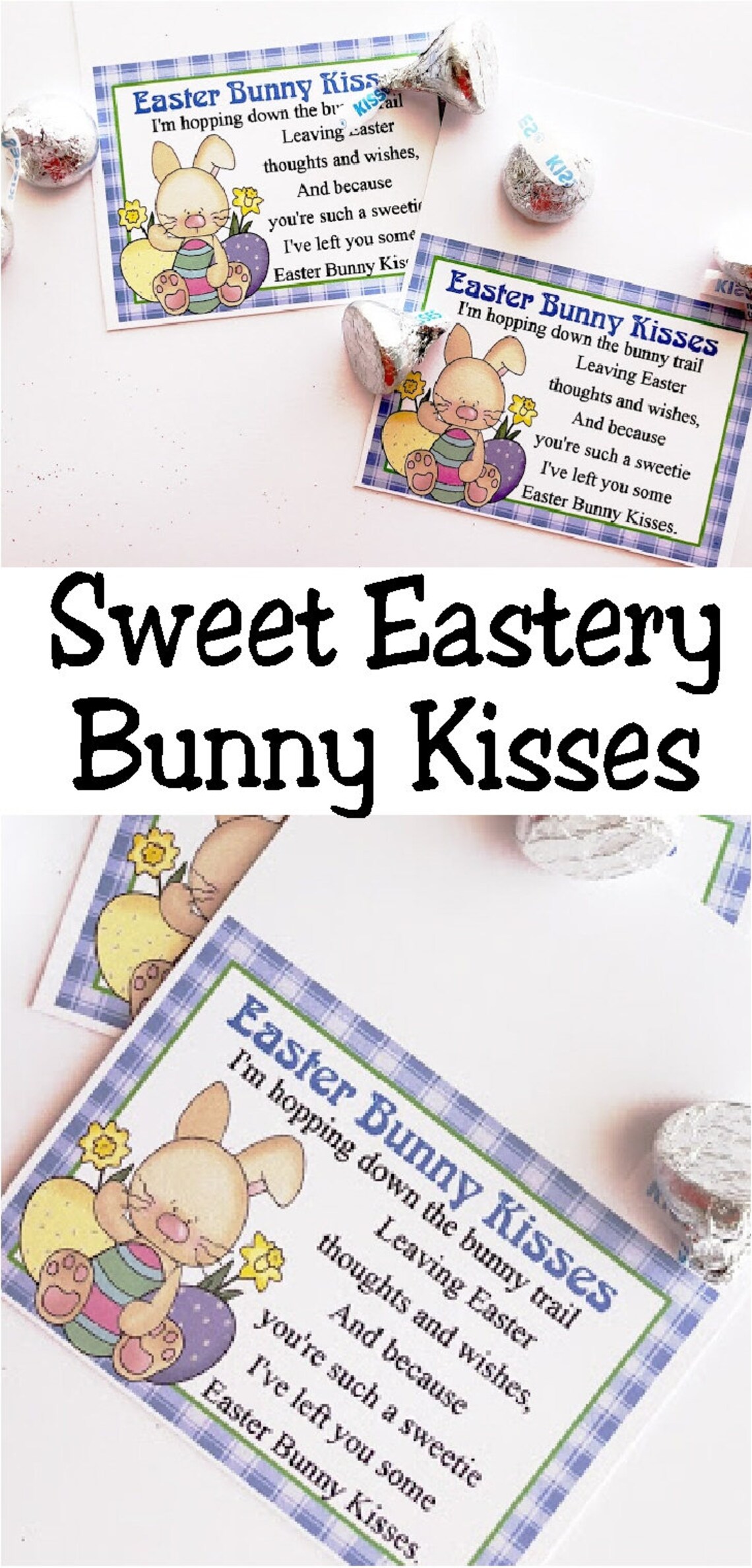 Easter Bunny Kisses Printable Bag Topper - Etsy