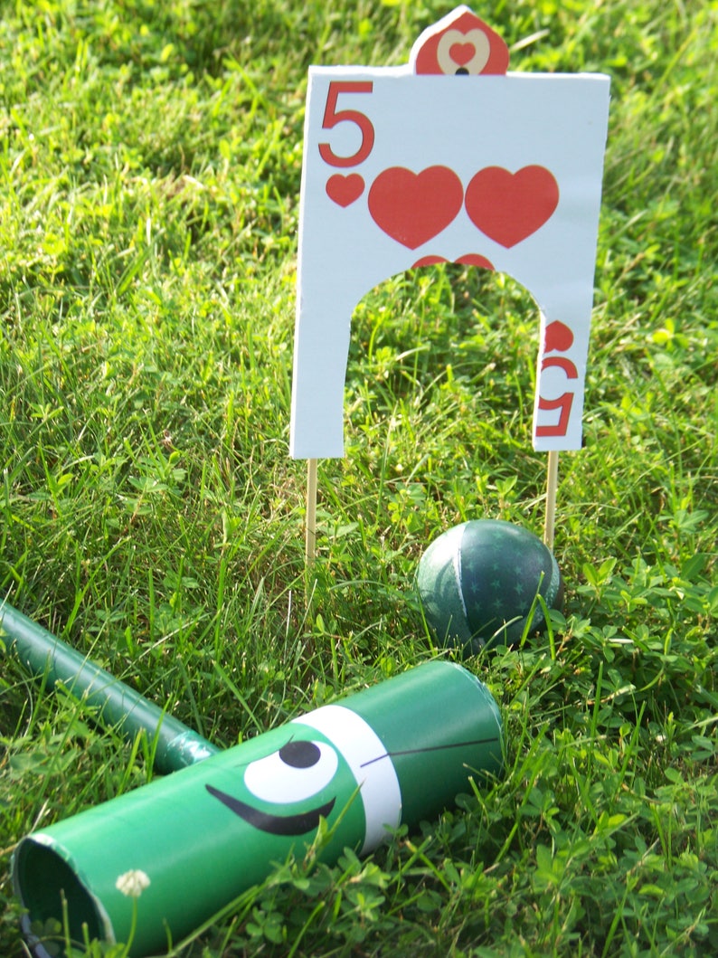 Alice in Wonderland Flamingo Croquet Printable and Directions