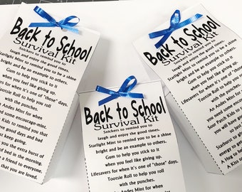 Back to School Party Favor, First Day of Class Student Gift, Teacher Appreciation Gifts, Classroom Gift Bag Favors, Candy Class Treat
