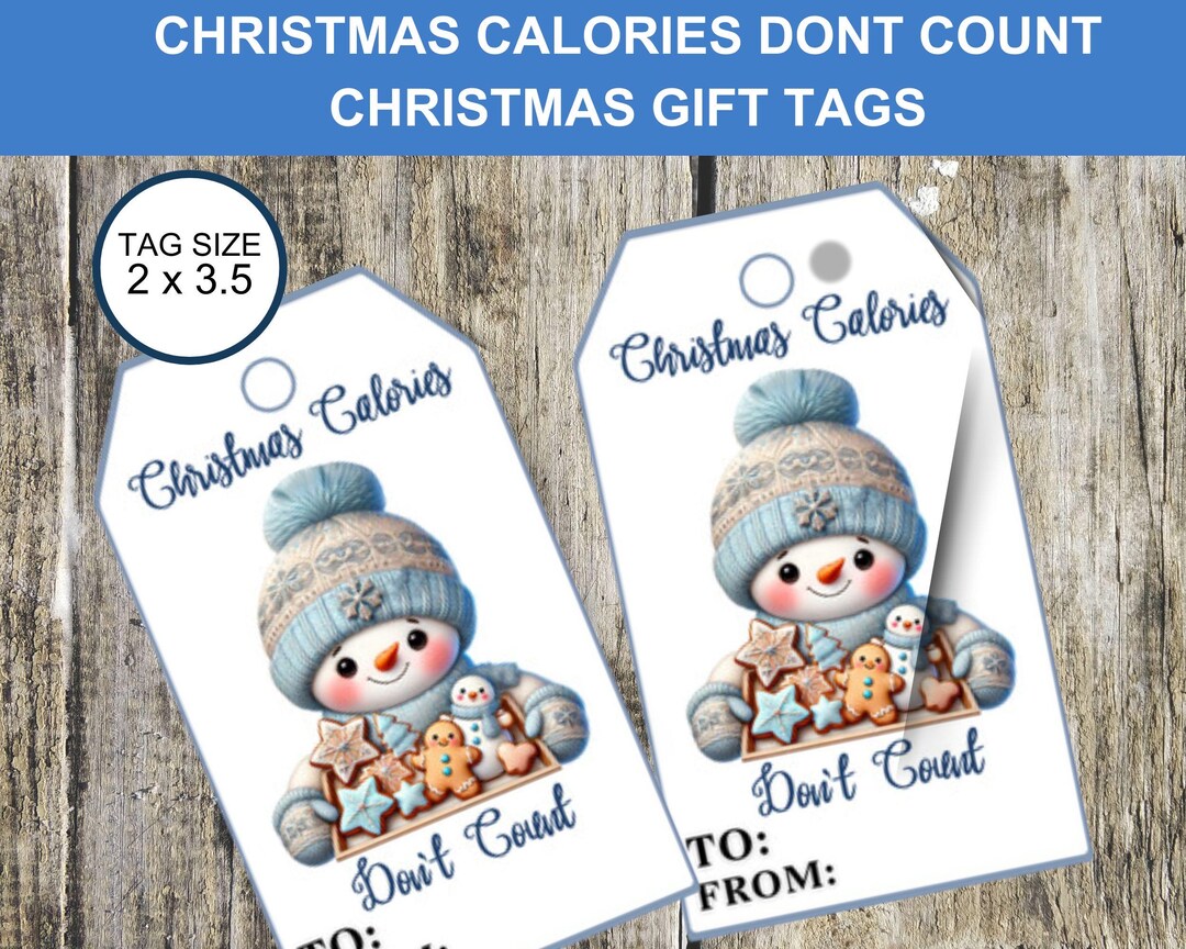 Sweet Christmas Snowman Tag Printable Gift Tag, Snowman Lover Gift Tag ...