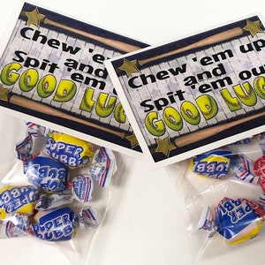 Chew &#39;Em Up Softball Bag Topper Printable Team Treat, Booster Club Gift, Softball Team, Softball Party Favor,