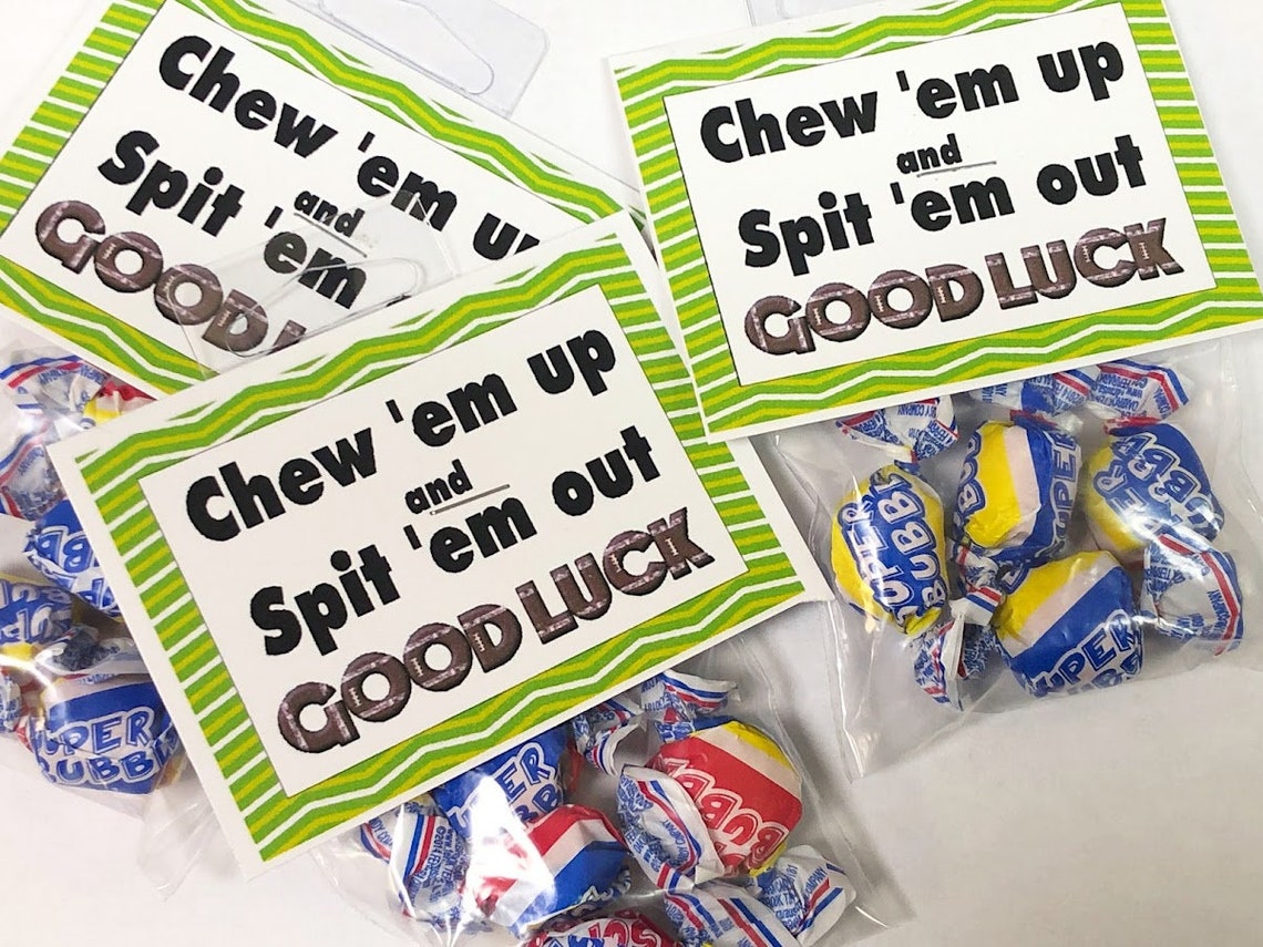Chew 'em up Football Bag Topper Printable Team Treat - Etsy