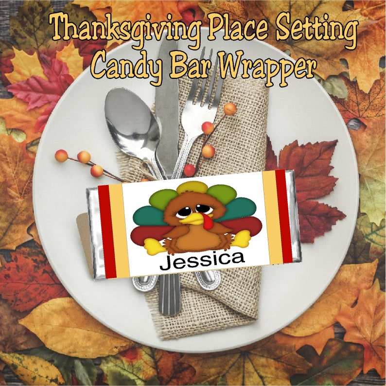 Thanksgiving Turkey Table Decor Editable Dinner Place ...