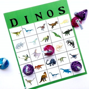 Gioco del Bingo dei Dinosauri da scaricare e stampare