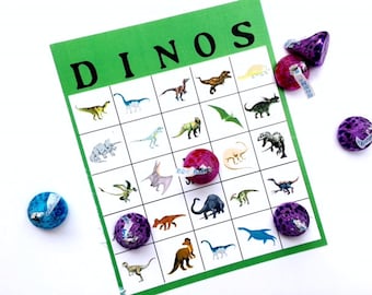Dinosaurier Bingo Spiel zum Downloaden und Ausdrucken
