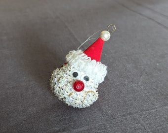 Vintage Santa Push Pin Ornament