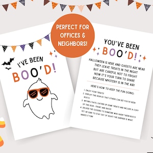 You&#39;ve Been Booed | I&#39;ve Been Boo&#39;d Printable | Boo Coworker Game | Halloween Printable | Halloween Game | Booed Sign | Booed Printable Set