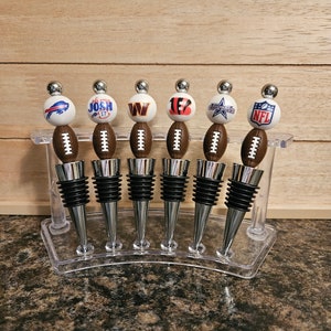 Beaded Football Winestopper, Favorite Football Team, Wine Lovers