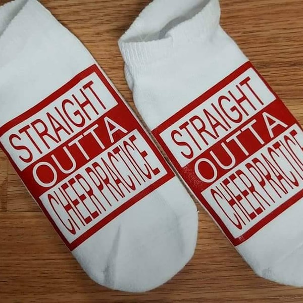 Lucky Cheerleading Socks, straight out of cheer, custom sockss