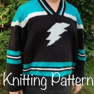 Kids Sweater Knitting Pattern: Slapshot